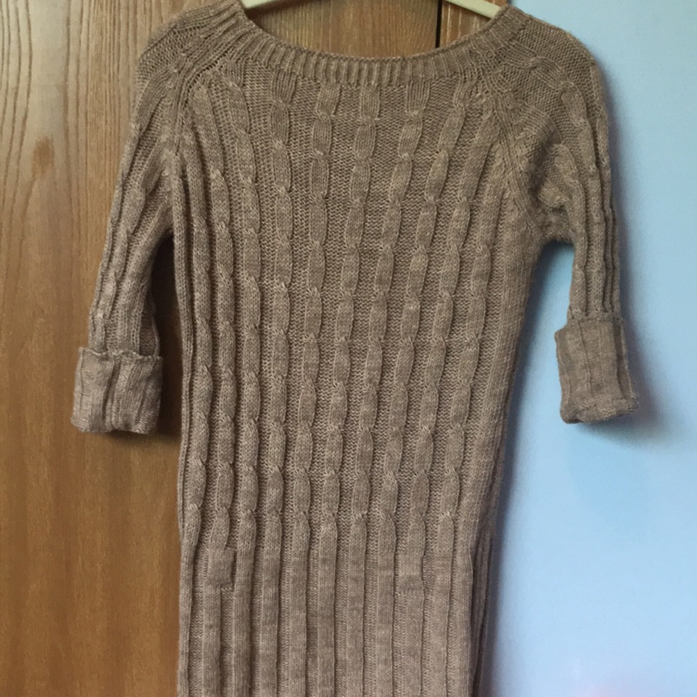 Cable knit tunic